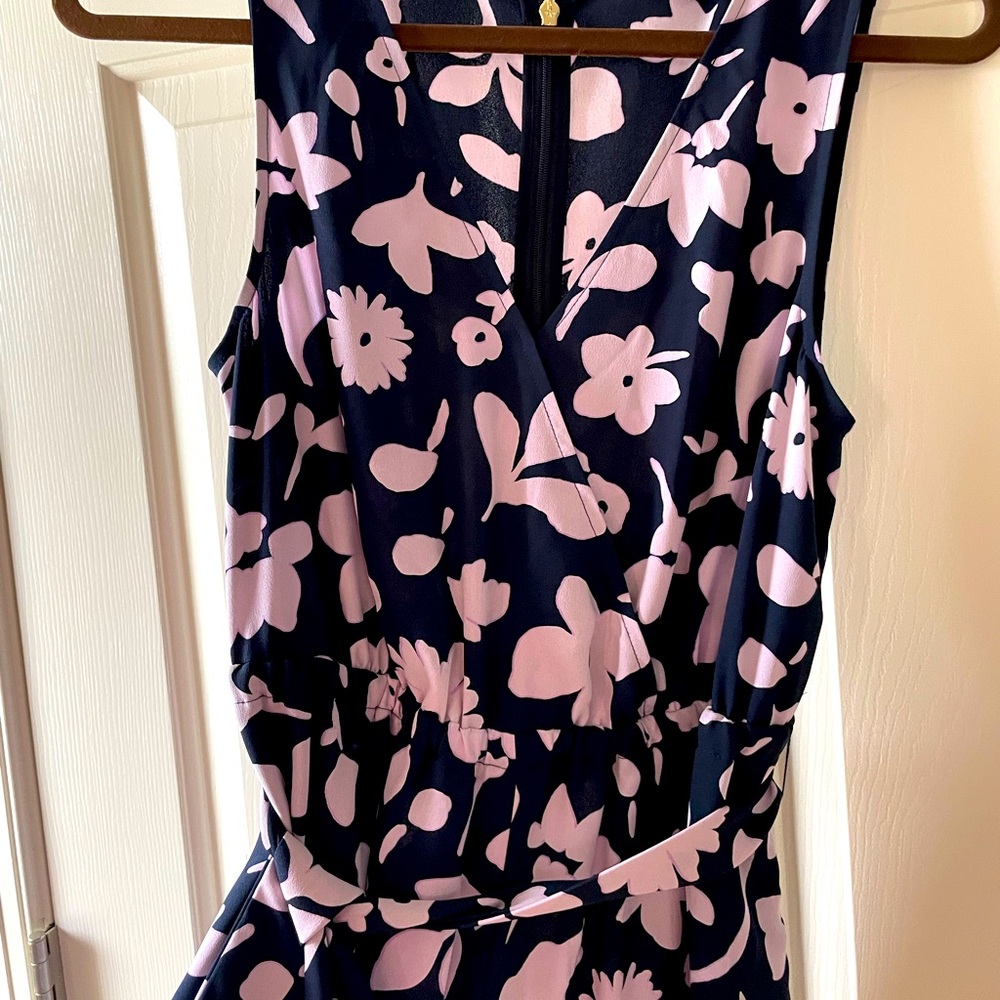 kate spade Navy & Light Pink Floral Print Jumpsuit